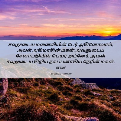 Picture 06 - 1 சாமுவேல் 14:50 TAMIRV - சவுலுடைய - Bible Verse Picture