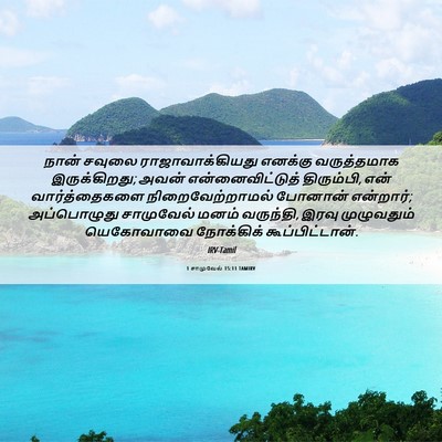 Picture 06 - 1 சாமுவேல் 15:11 TAMIRV - நான் சவுலை - Bible Verse Picture