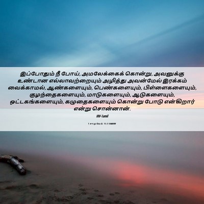 Picture 06 - 1 சாமுவேல் 15:3 TAMIRV - இப்போதும் நீ போய், - Bible Verse Picture