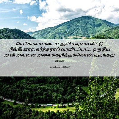 Picture 06 - 1 சாமுவேல் 16:14 TAMIRV - யெகோவாவுடைய ஆவி - Bible Verse Picture