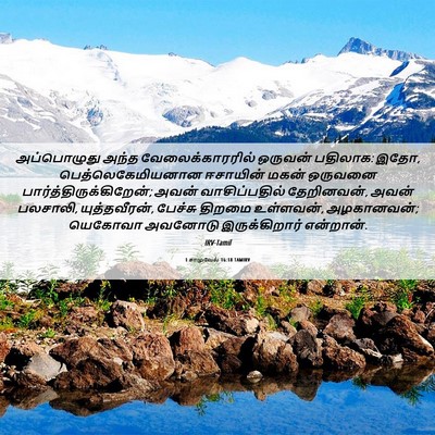 Picture 06 - 1 சாமுவேல் 16:18 TAMIRV - அப்பொழுது அந்த - Bible Verse Picture