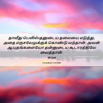 Picture 06 - 1 சாமுவேல் 17:54 TAMIRV - தாவீது - Bible Verse Picture