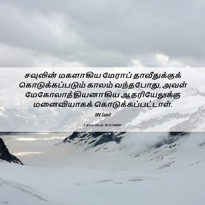 Picture 06 - 1 சாமுவேல் 18:19 TAMIRV - சவுலின் மகளாகிய - Bible Verse Picture