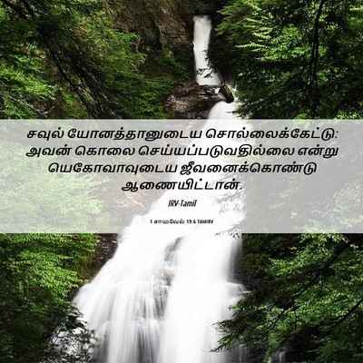 Picture 06 - 1 சாமுவேல் 19:6 TAMIRV - சவுல் - Bible Verse Picture