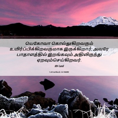 Picture 06 - 1 சாமுவேல் 2:6 TAMIRV - யெகோவா - Bible Verse Picture