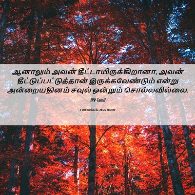 Picture 06 - 1 சாமுவேல் 20:26 TAMIRV - ஆனாலும் அவன் - Bible Verse Picture
