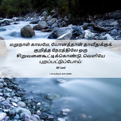Picture 06 - 1 சாமுவேல் 20:35 TAMIRV - மறுநாள் காலமே, - Bible Verse Picture