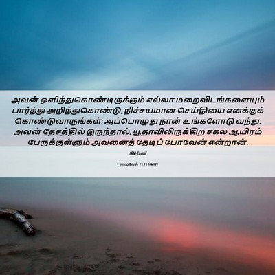 Picture 06 - 1 சாமுவேல் 23:23 TAMIRV - அவன் - Bible Verse Picture
