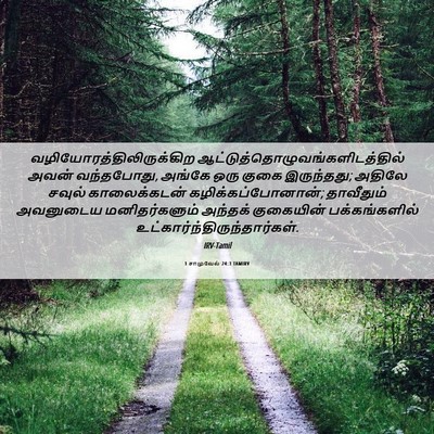 Picture 06 - 1 சாமுவேல் 24:3 TAMIRV -  - Bible Verse Picture