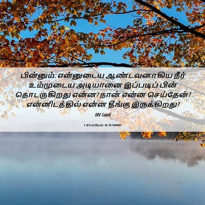 Picture 06 - 1 சாமுவேல் 26:18 TAMIRV - பின்னும்: - Bible Verse Picture