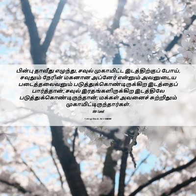 Picture 06 - 1 சாமுவேல் 26:5 TAMIRV - பின்பு தாவீது - Bible Verse Picture