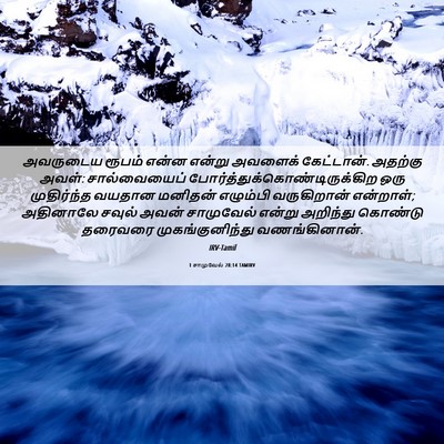 Picture 06 - 1 சாமுவேல் 28:14 TAMIRV - அவருடைய ரூபம் - Bible Verse Picture