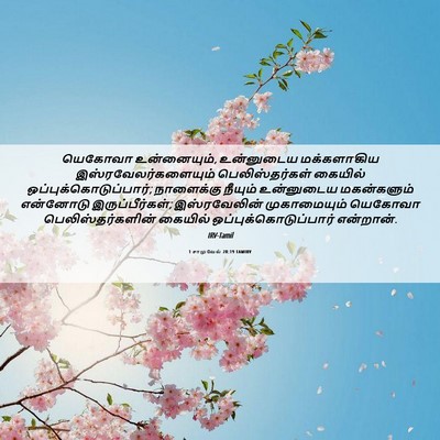 Picture 06 - 1 சாமுவேல் 28:19 TAMIRV - யெகோவா உன்னையும், - Bible Verse Picture