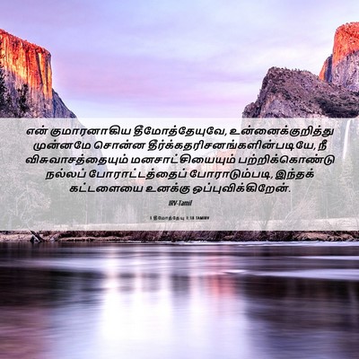 Picture 06 - 1 தீமோத்தேயு 1:18 TAMIRV - என் குமாரனாகிய - Bible Verse Picture