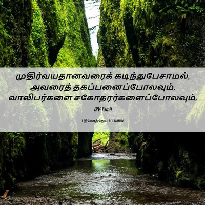 Picture 06 - 1 தீமோத்தேயு 5:1 TAMIRV - முதிர்வயதானவரைக் - Bible Verse Picture