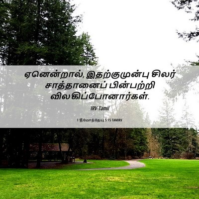 Picture 06 - 1 தீமோத்தேயு 5:15 TAMIRV - ஏனென்றால், - Bible Verse Picture