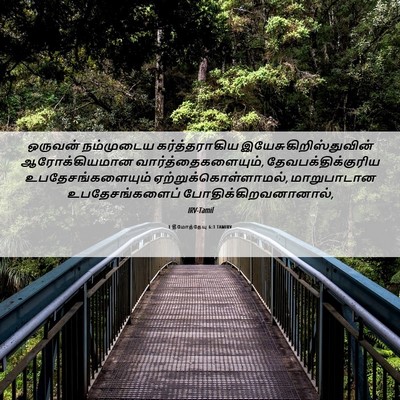Picture 06 - 1 தீமோத்தேயு 6:3 TAMIRV - ஒருவன் நம்முடைய - Bible Verse Picture
