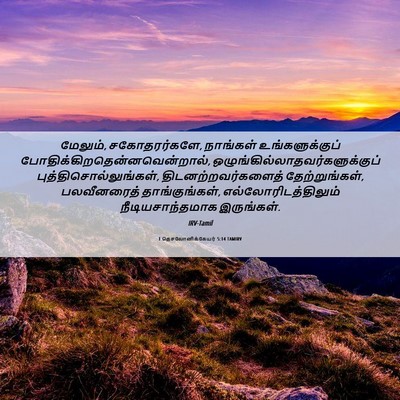 Picture 06 - 1 தெசலோனிக்கேயர் 5:14 TAMIRV - மேலும், - Bible Verse Picture