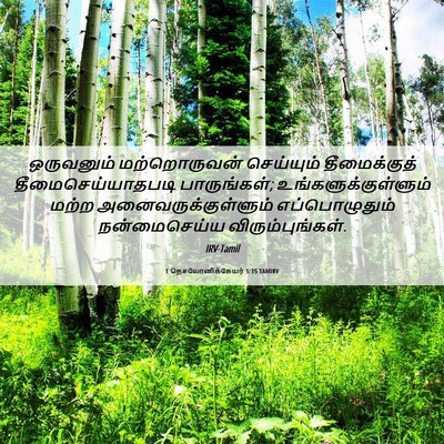Picture 06 - 1 தெசலோனிக்கேயர் 5:15 TAMIRV - ஒருவனும் - Bible Verse Picture