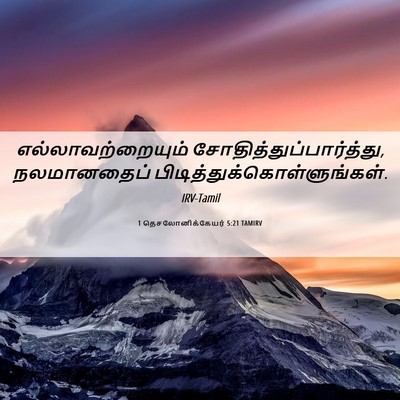 Picture 06 - 1 தெசலோனிக்கேயர் 5:21 TAMIRV - எல்லாவற்றையும் - Bible Verse Picture