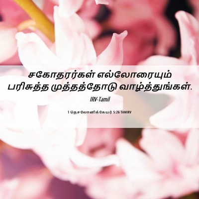 Picture 06 - 1 தெசலோனிக்கேயர் 5:26 TAMIRV - சகோதரர்கள் - Bible Verse Picture