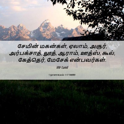 Picture 06 - 1 நாளாகமம் 1:17 TAMIRV - சேமின் மகன்கள், - Bible Verse Picture