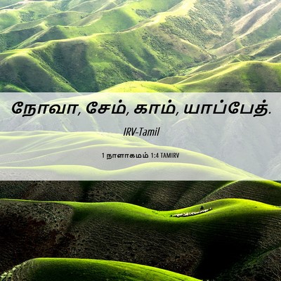 Picture 06 - 1 நாளாகமம் 1:4 TAMIRV - நோவா, சேம், காம், - Bible Verse Picture