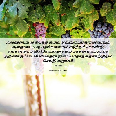 Picture 06 - 1 நாளாகமம் 10:9 TAMIRV - அவனுடைய - Bible Verse Picture