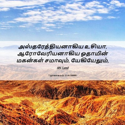 Picture 06 - 1 நாளாகமம் 11:44 TAMIRV - அஸ்தரேத்தியனாகிய - Bible Verse Picture