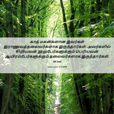 Picture 06 - 1 நாளாகமம் 12:14 TAMIRV - காத் மகன்களான - Bible Verse Picture