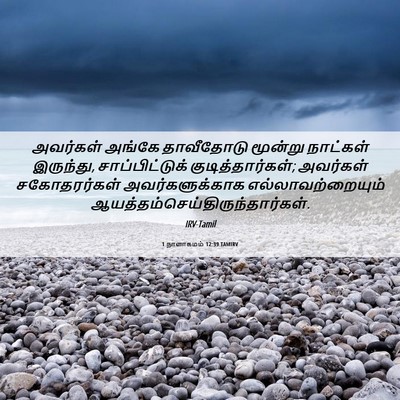 Picture 06 - 1 நாளாகமம் 12:39 TAMIRV - அவர்கள் அங்கே - Bible Verse Picture