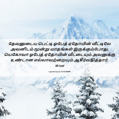 Picture 06 - 1 நாளாகமம் 13:14 TAMIRV - தேவனுடைய பெட்டி - Bible Verse Picture