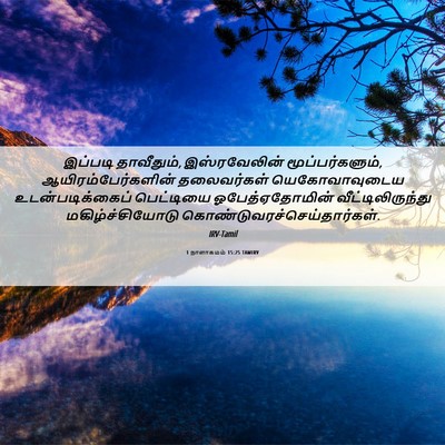 Picture 06 - 1 நாளாகமம் 15:25 TAMIRV - இப்படி தாவீதும், - Bible Verse Picture