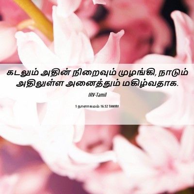 Picture 06 - 1 நாளாகமம் 16:32 TAMIRV - கடலும் அதின் - Bible Verse Picture