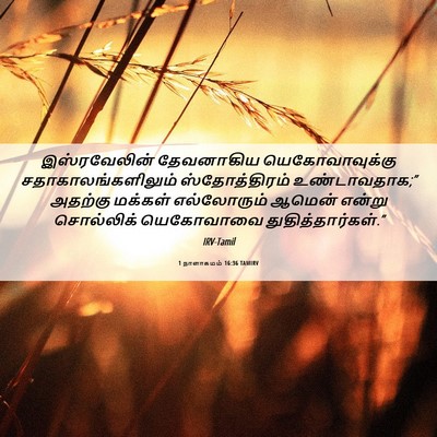 Picture 06 - 1 நாளாகமம் 16:36 TAMIRV - இஸ்ரவேலின் - Bible Verse Picture