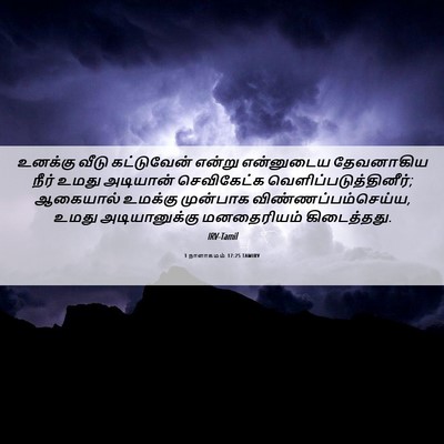 Picture 06 - 1 நாளாகமம் 17:25 TAMIRV - உனக்கு வீடு - Bible Verse Picture
