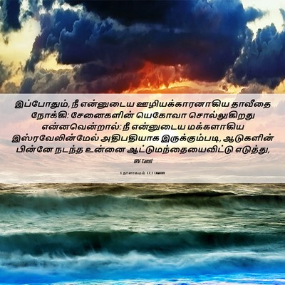 Picture 06 - 1 நாளாகமம் 17:7 TAMIRV - இப்போதும், நீ - Bible Verse Picture