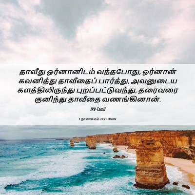 Picture 06 - 1 நாளாகமம் 21:21 TAMIRV - தாவீது ஒர்னானிடம் - Bible Verse Picture