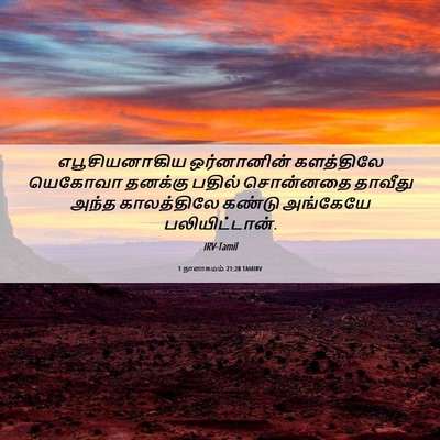 Picture 06 - 1 நாளாகமம் 21:28 TAMIRV - எபூசியனாகிய - Bible Verse Picture