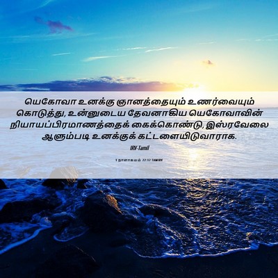 Picture 06 - 1 நாளாகமம் 22:12 TAMIRV - யெகோவா உனக்கு - Bible Verse Picture