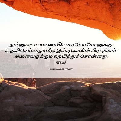 Picture 06 - 1 நாளாகமம் 22:17 TAMIRV - தன்னுடைய மகனாகிய - Bible Verse Picture