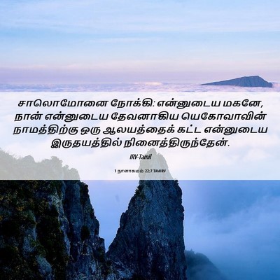 Picture 06 - 1 நாளாகமம் 22:7 TAMIRV - சாலொமோனை நோக்கி: - Bible Verse Picture