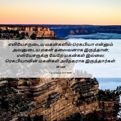 Picture 06 - 1 நாளாகமம் 23:17 TAMIRV - எலியேசருடைய - Bible Verse Picture