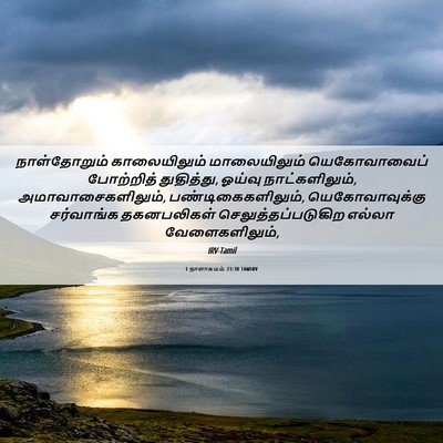 Picture 06 - 1 நாளாகமம் 23:30 TAMIRV - நாள்தோறும் - Bible Verse Picture