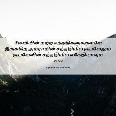 Picture 06 - 1 நாளாகமம் 24:20 TAMIRV - லேவியின் மற்ற - Bible Verse Picture