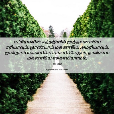 Picture 06 - 1 நாளாகமம் 24:23 TAMIRV - எப்ரோனின் - Bible Verse Picture