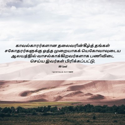 Picture 06 - 1 நாளாகமம் 26:12 TAMIRV - காவல்காரர்களான - Bible Verse Picture