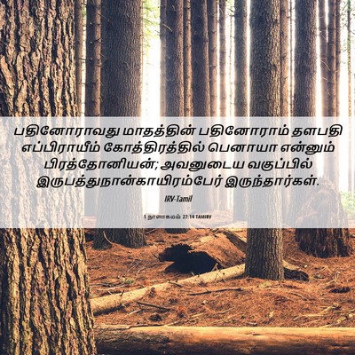 Picture 06 - 1 நாளாகமம் 27:14 TAMIRV - பதினோராவது - Bible Verse Picture