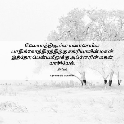 Picture 06 - 1 நாளாகமம் 27:21 TAMIRV - கீலேயாத்திலுள்ள - Bible Verse Picture