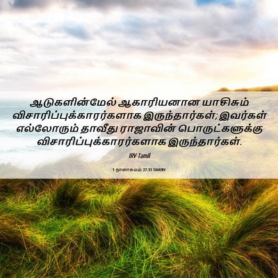 Picture 06 - 1 நாளாகமம் 27:31 TAMIRV - ஆடுகளின்மேல் - Bible Verse Picture